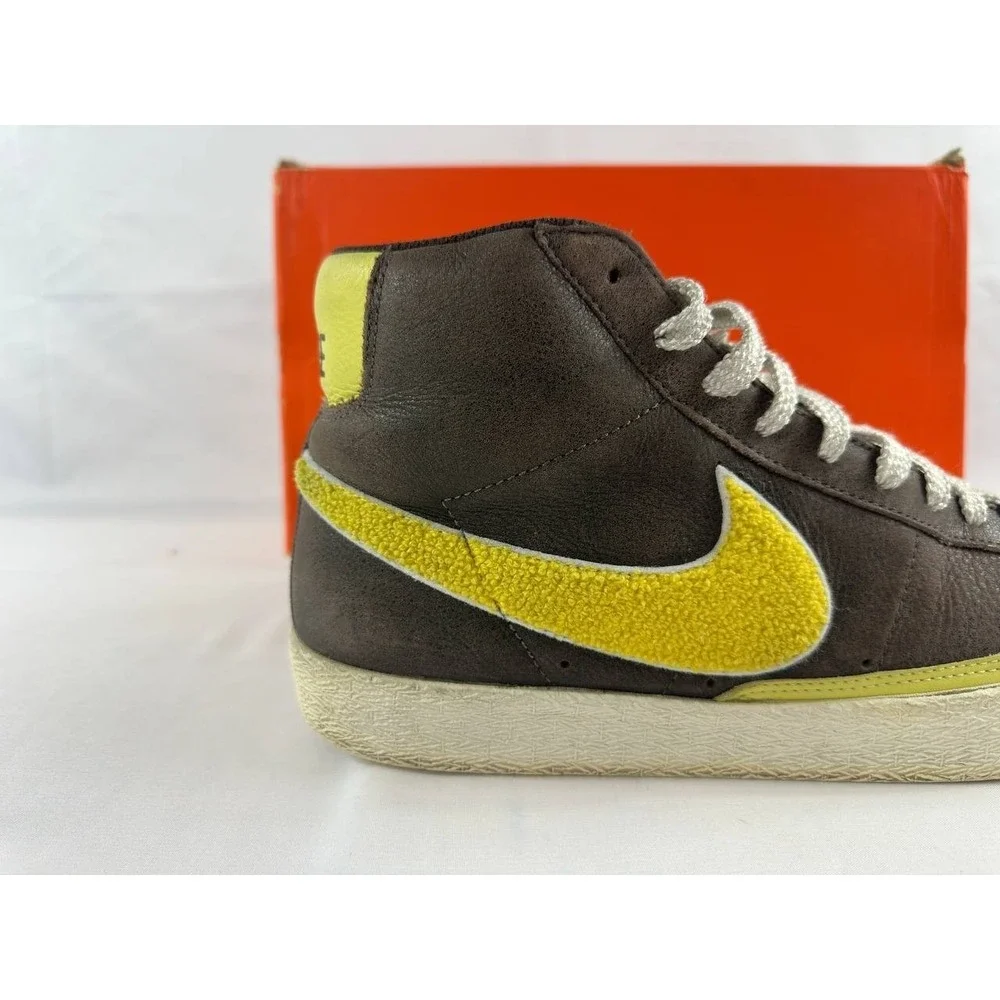 Nike Blazer High Supreme 2007 Sneakers Yellow Brown 316963-271 Size 11